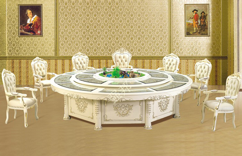 实木电动餐桌A03