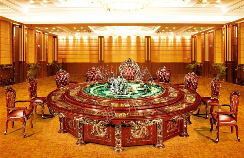 实木电动餐桌A12