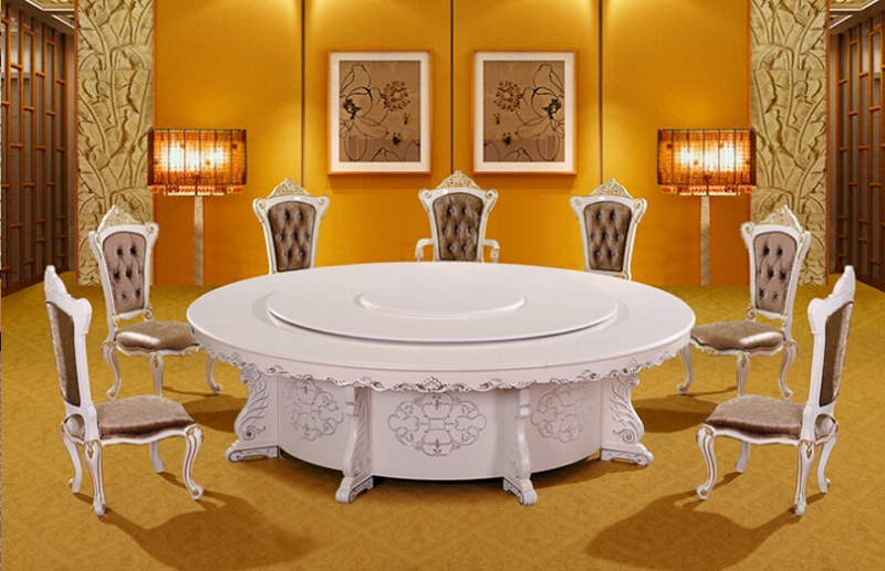 实木电动餐桌A09