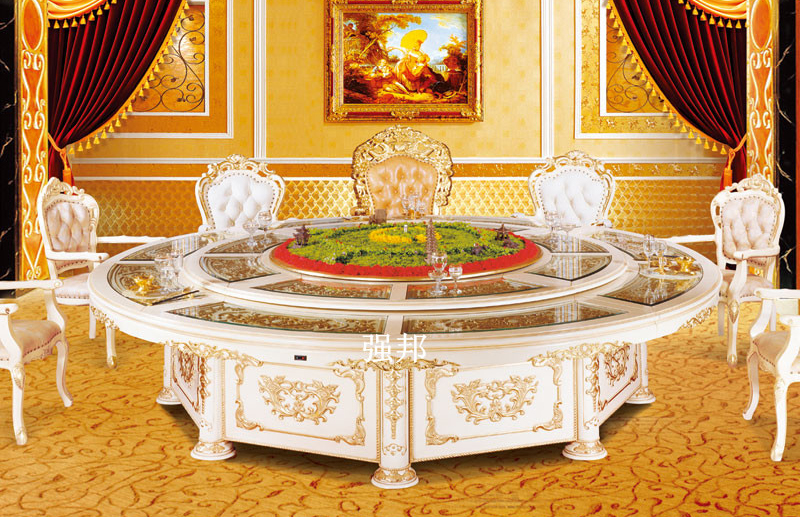 实木电动餐桌A02