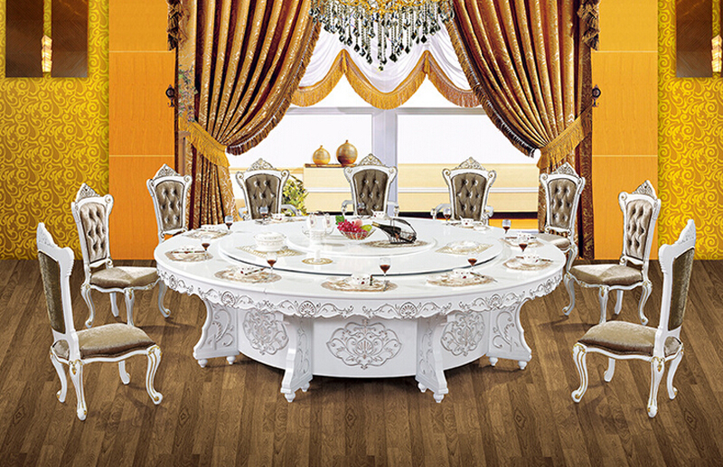 实木电动餐桌A07