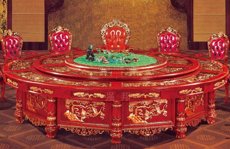 实木电动餐桌A05