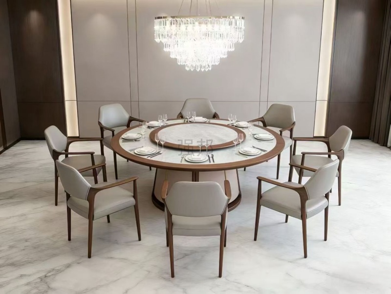 岩板电动餐桌Y04